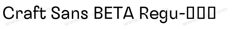 Craft Sans BETA Regu字体转换